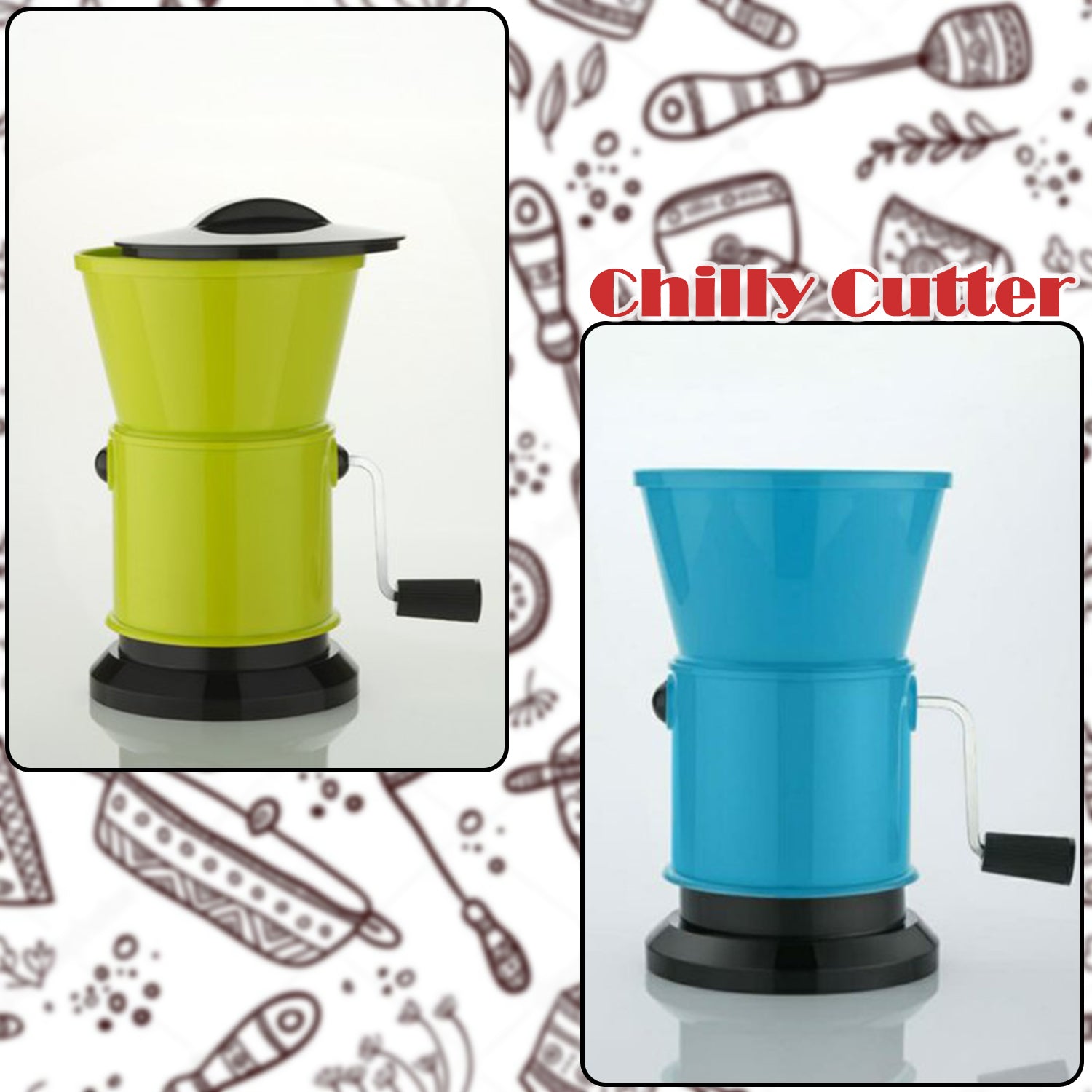 Round Chilly Cutter And Grinder Tool