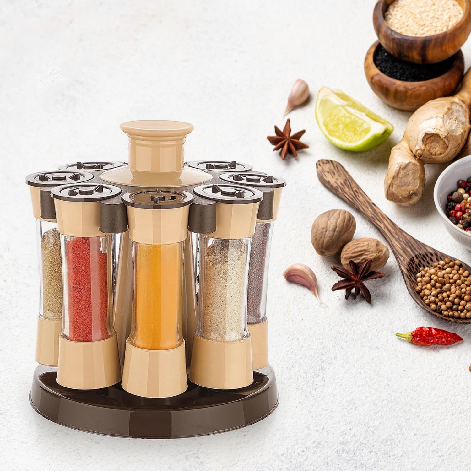 Revolving Spice Rack For Kitchen And Dining Table