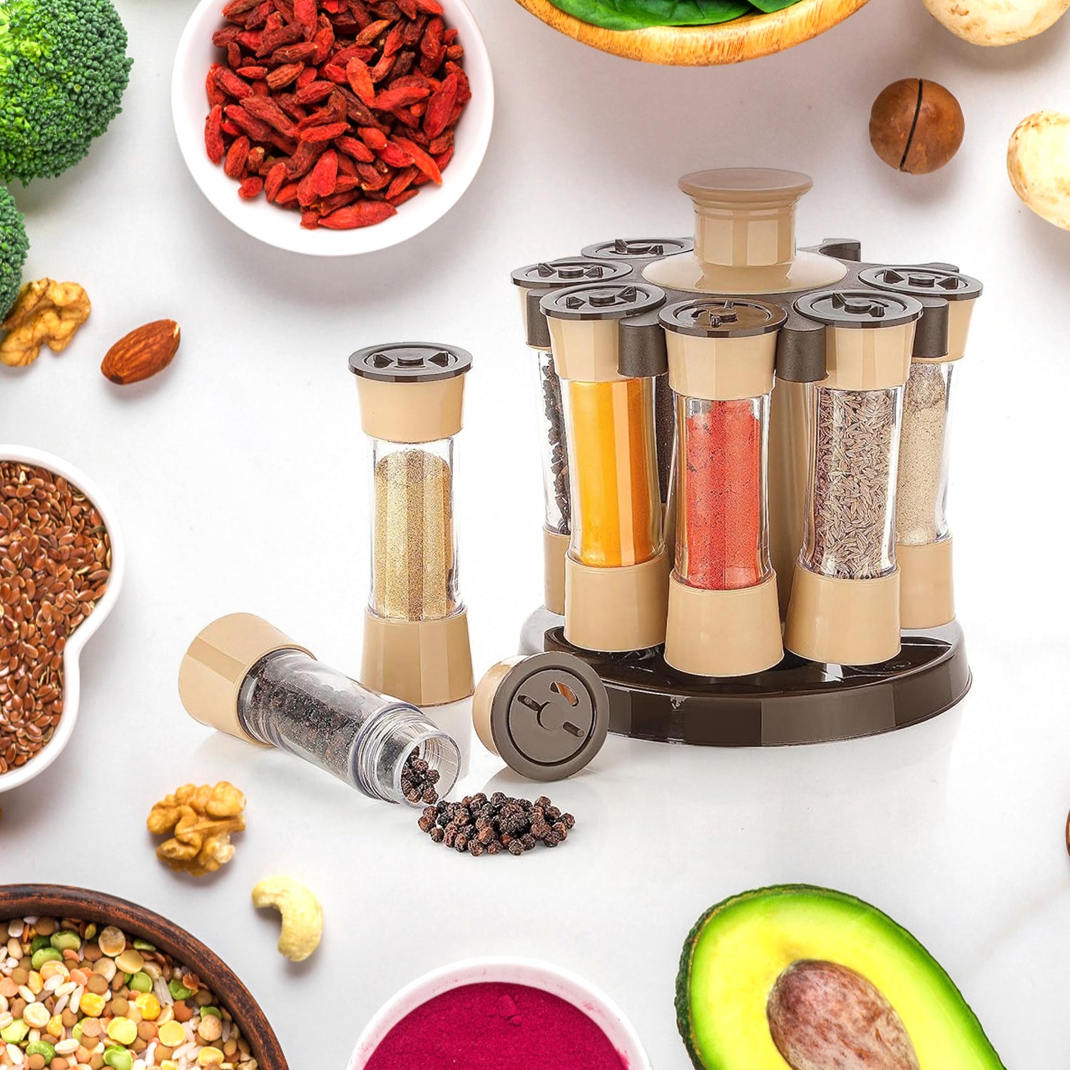 Revolving Spice Rack For Kitchen And Dining Table