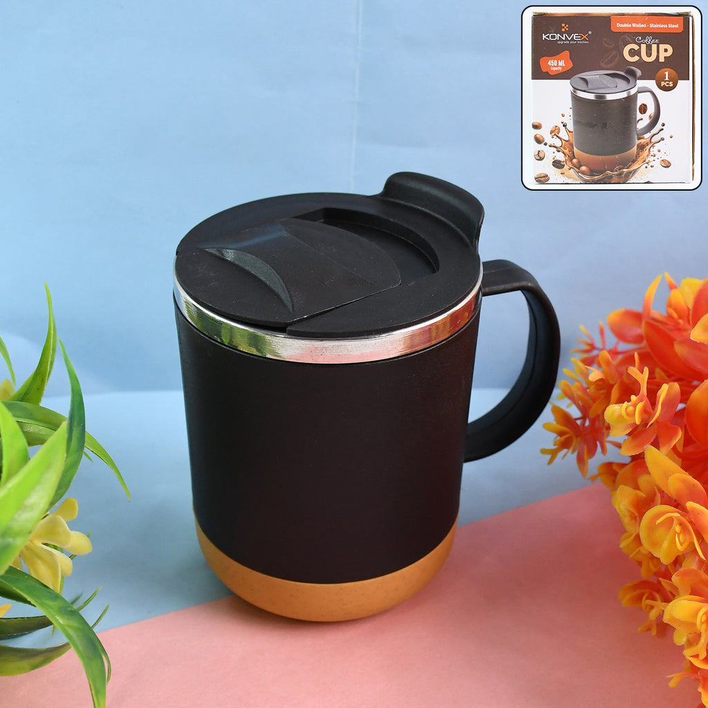 Insulated Coffee Mug With Spill-proof Lid