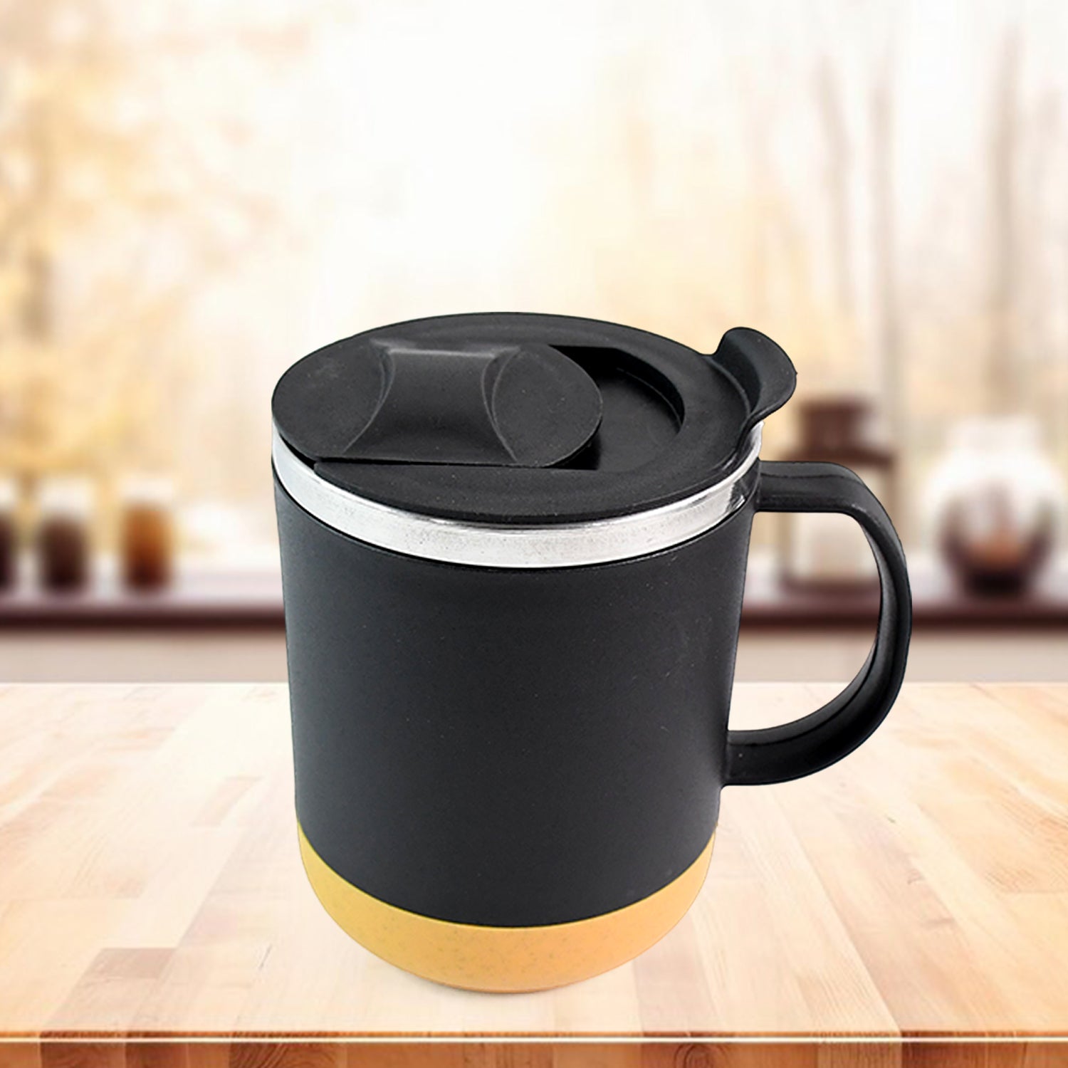 Insulated Coffee Mug With Spill-proof Lid