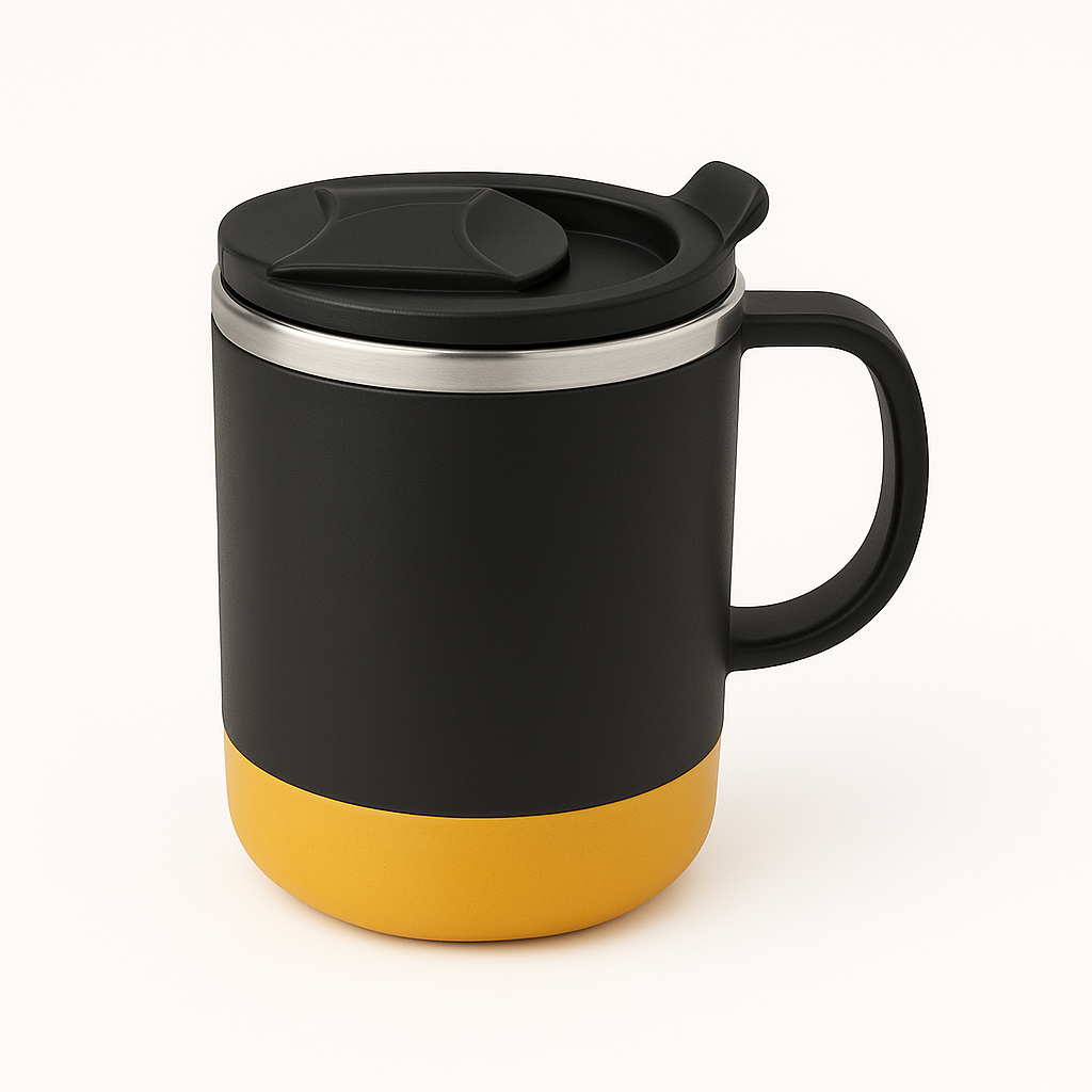 Insulated Coffee Mug With Spill-proof Lid