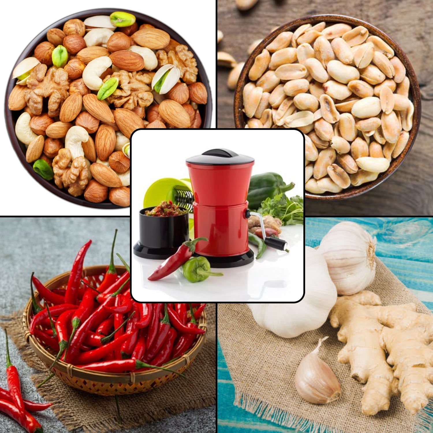 Round Chilly Cutter And Grinder Tool